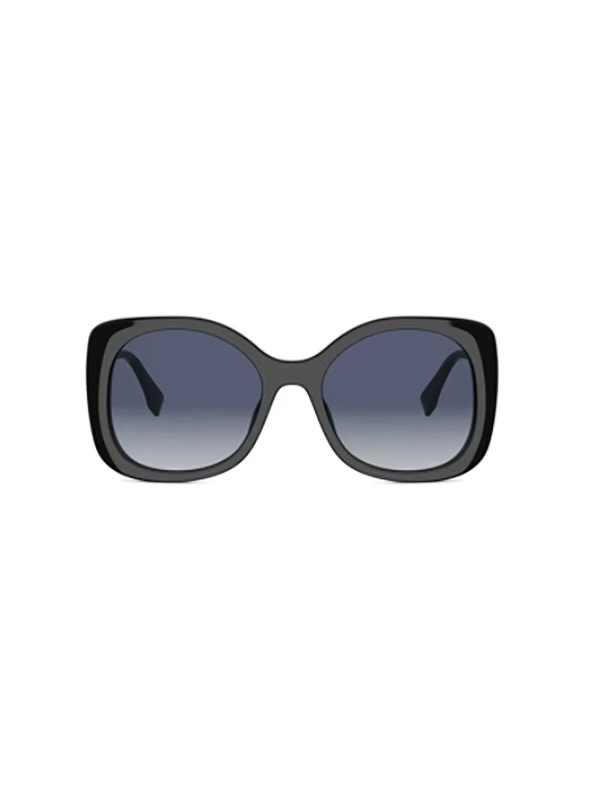 Fendi Black Fe40201i Rectangular International Sunglasses