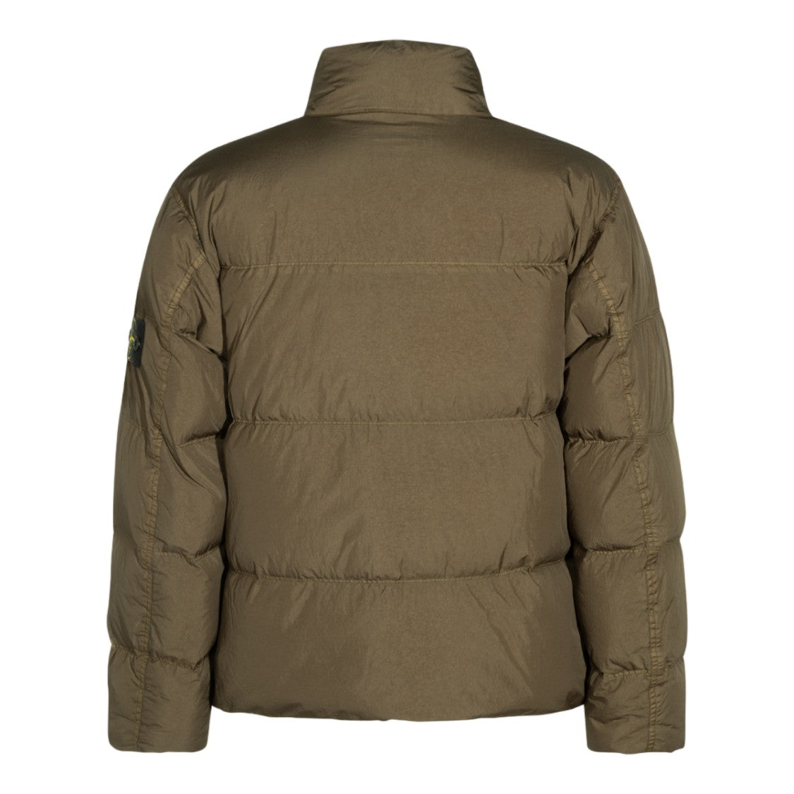 Stone Island Padded Quilted Coat With High Collar