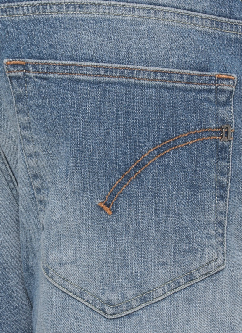 Dondup Blue Cotton Bermuda Shorts