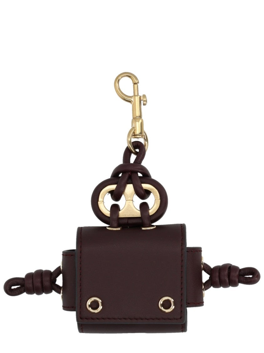 Anya Hindmarch Leather Gold Clasp Earphone Case