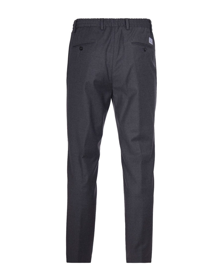 Manuel Ritz Tailored Slim Fit Trousers In Premium Virgin Wool