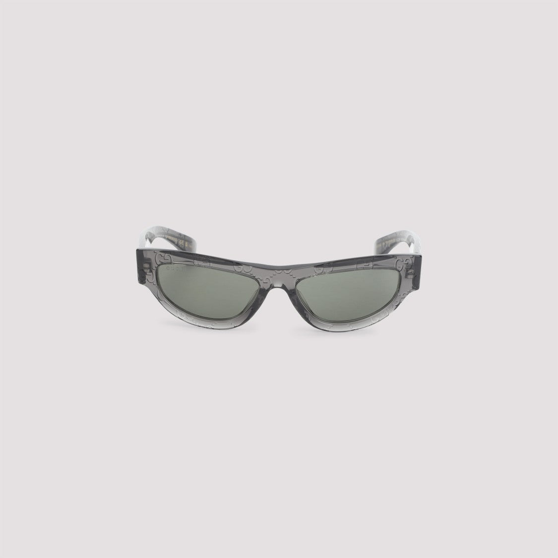 Gucci Translucent Grey Acetate Cat-Eye Sunglasses With Subtle Monogram