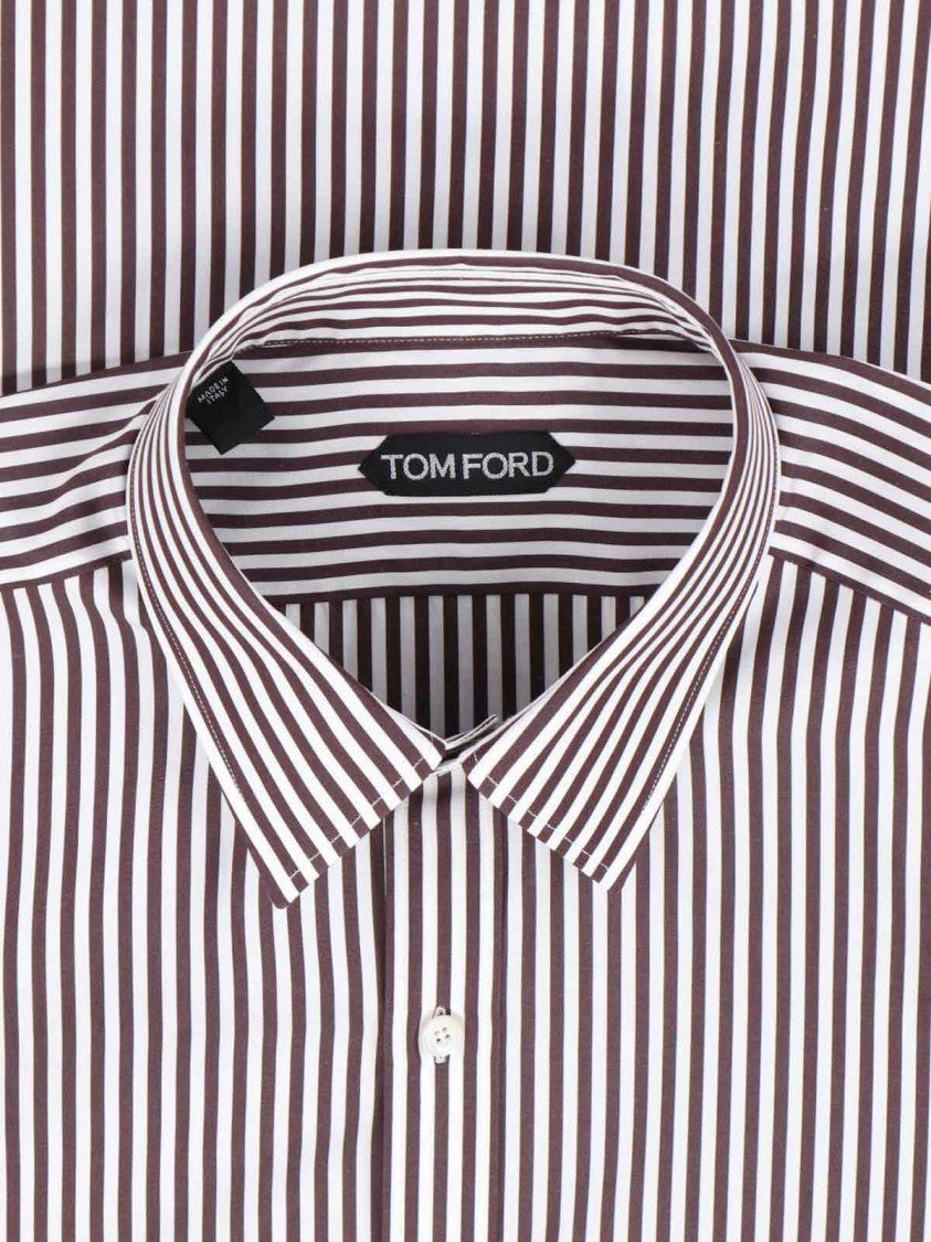 Tom Ford Tailored Shirt With Subtle Sheen – Brown