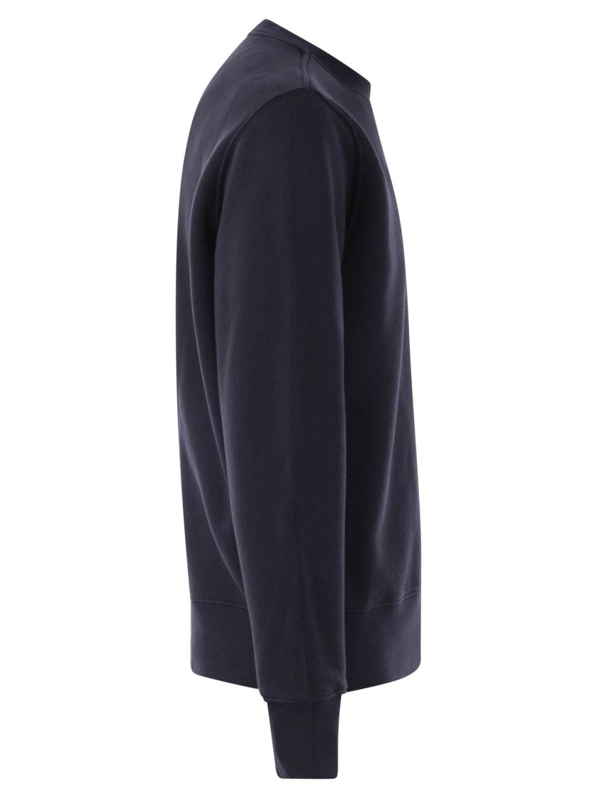 Autry Classic Black Cotton Crew-Neck Sweatshirt