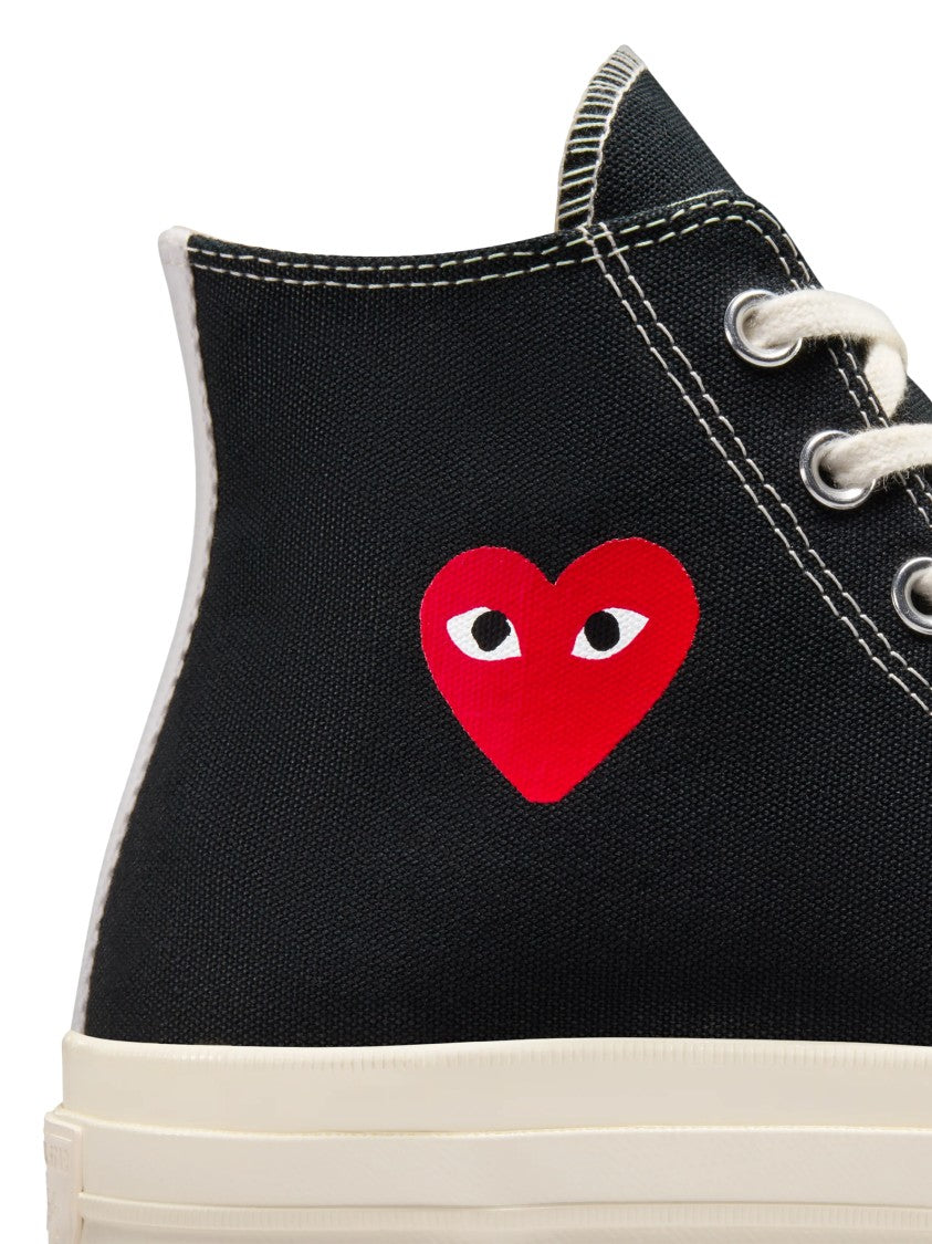 Comme Des Garçons X Converse High-Top Sneakers With Iconic Heart Emblem