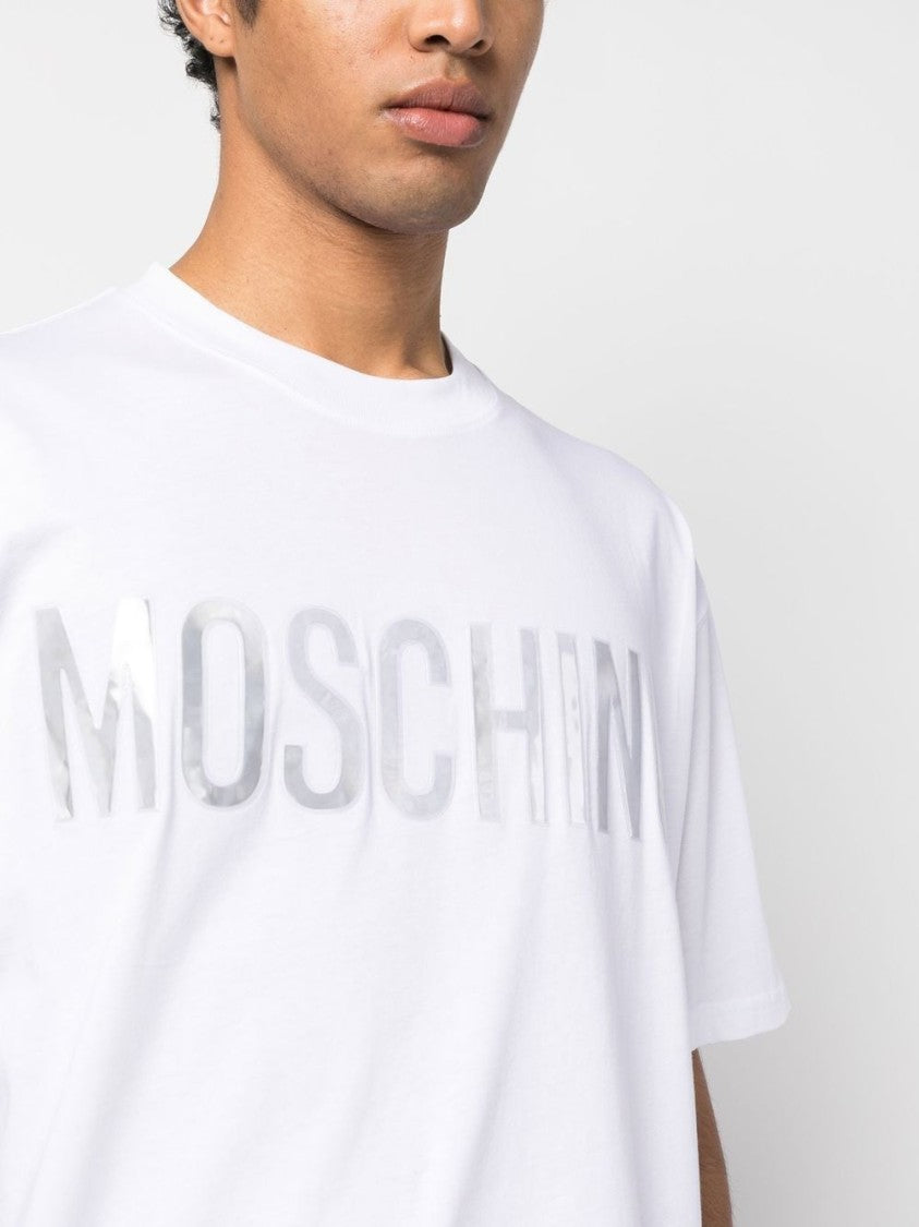 Moschino Logo-Print Organic Cotton T-Shirt