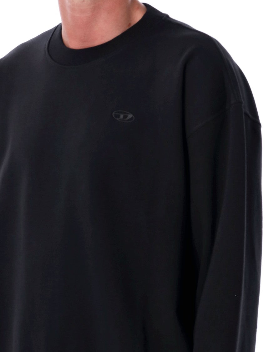 Diesel Relaxed-Fit Black Sweatshirt With Abstract Graphic