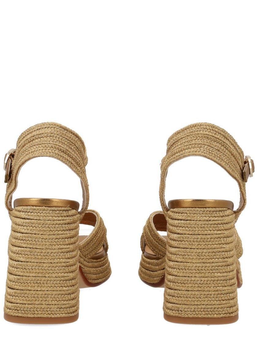 Castaner Braided Block Heel Espadrille Sandals