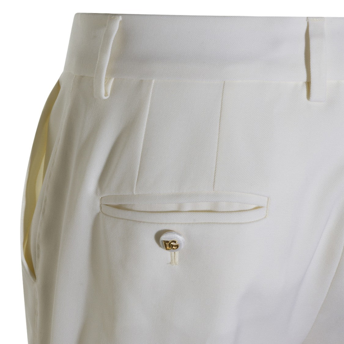 Dolce & Gabbana Tailored White Trousers With High Waist
