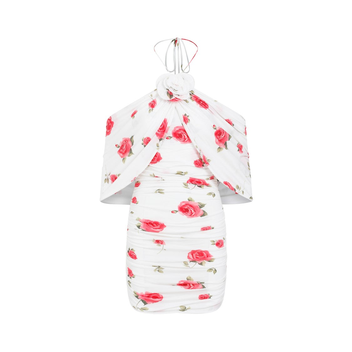 Magda Butrym White Cream Printed Dress