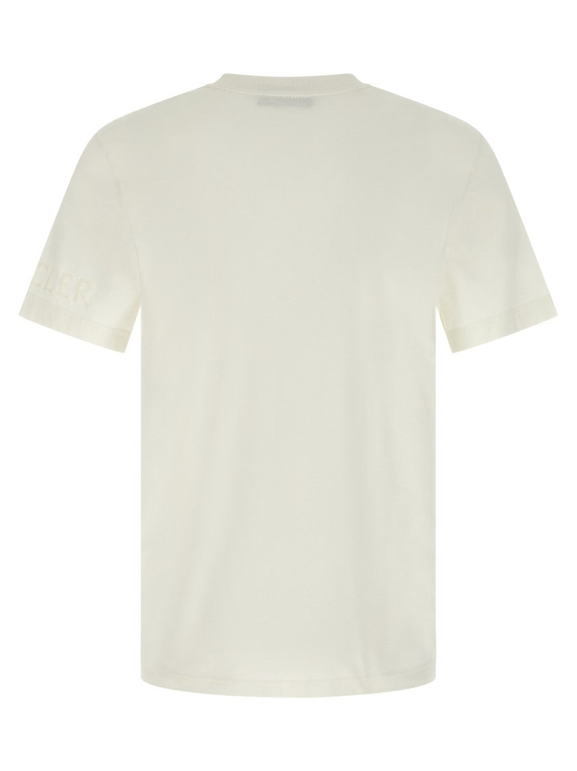 Moncler Cotton Jersey T-Shirt With Contrasting Logo Patch