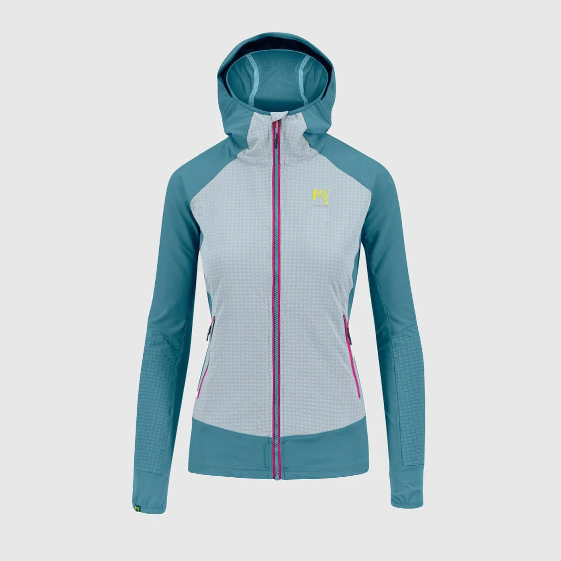 Karpos Texture-Patterned Active Jacket With Adjustable Hood And Drawcord