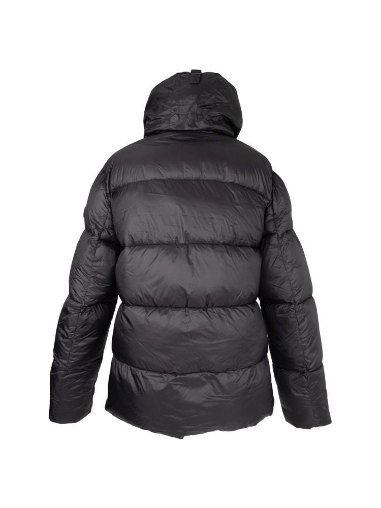Sergio Moretti Horizontal Quilted Puffer Jacket With High Collar And Zipper Closure