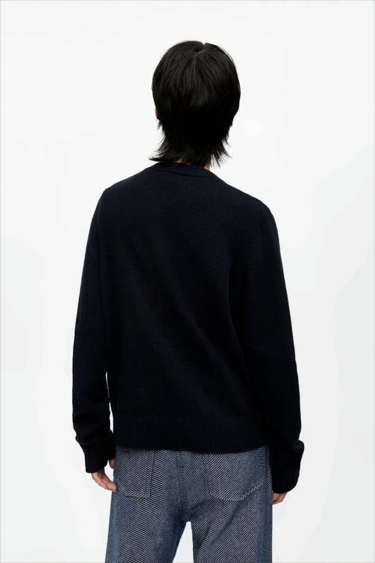 Ganni Classic Crew Neck Sweater With Graphic Text