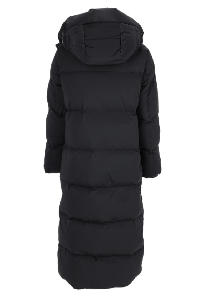 Woolrich Black Quilted Detachable Hood Down Jacket