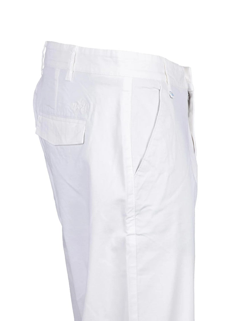 La Martina White Stretch Cotton Pants