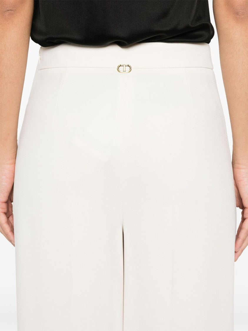 Twin-Set Wide-Leg Pants With Tailored Waistband