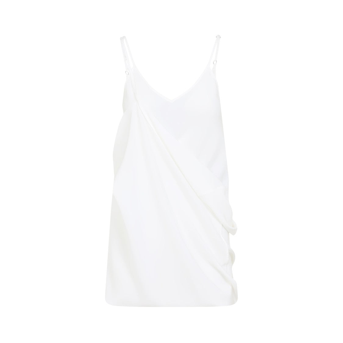 Mm6 By Maison Margiela Draped Silk Mini Dress With Adjustable Straps
