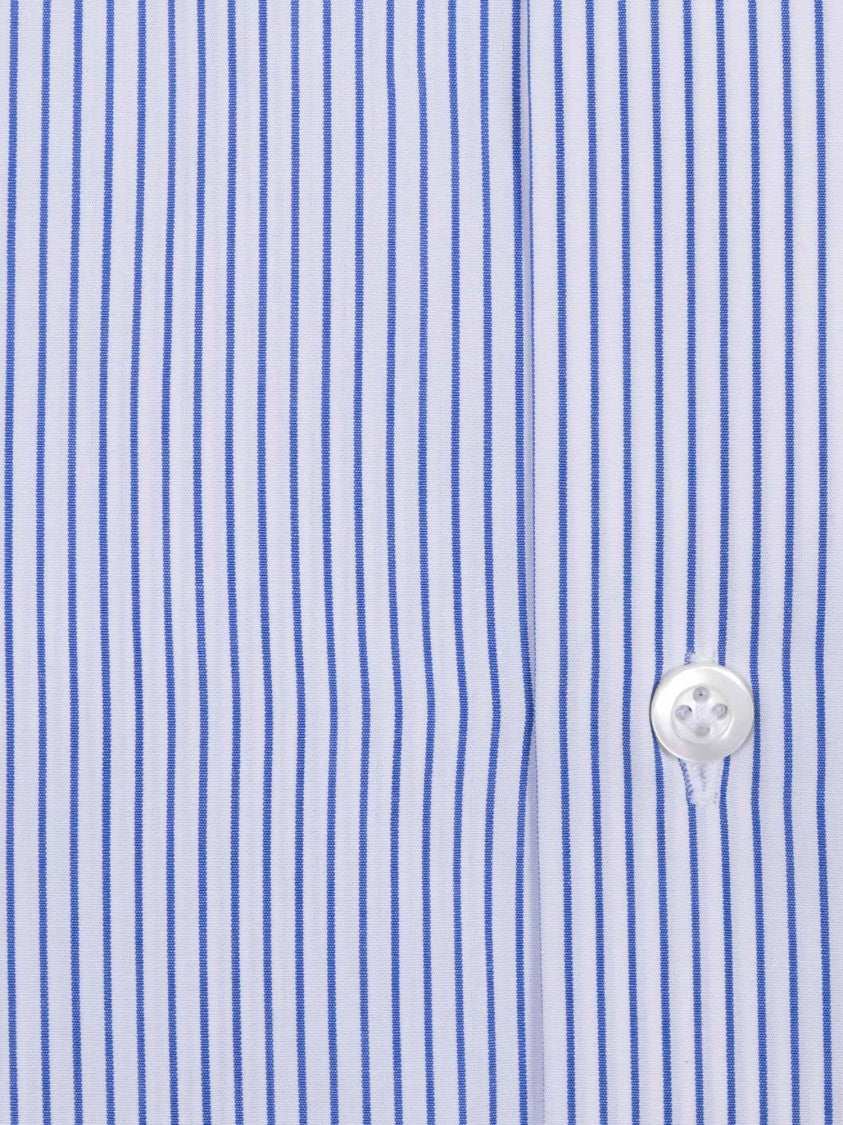 Mazzarelli Camicie Blue Striped Slim Fit Shirt