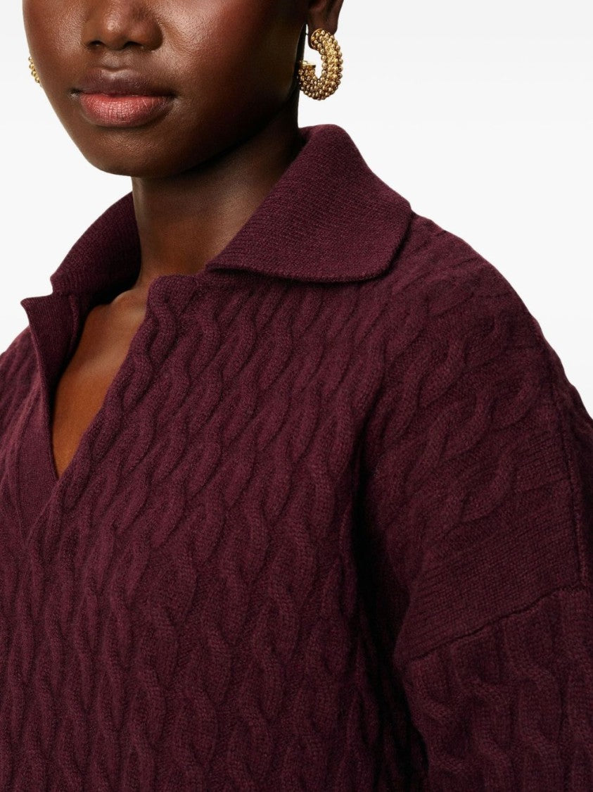 Ami Wool And Cashmere Long-Sleeve Polo Shirt