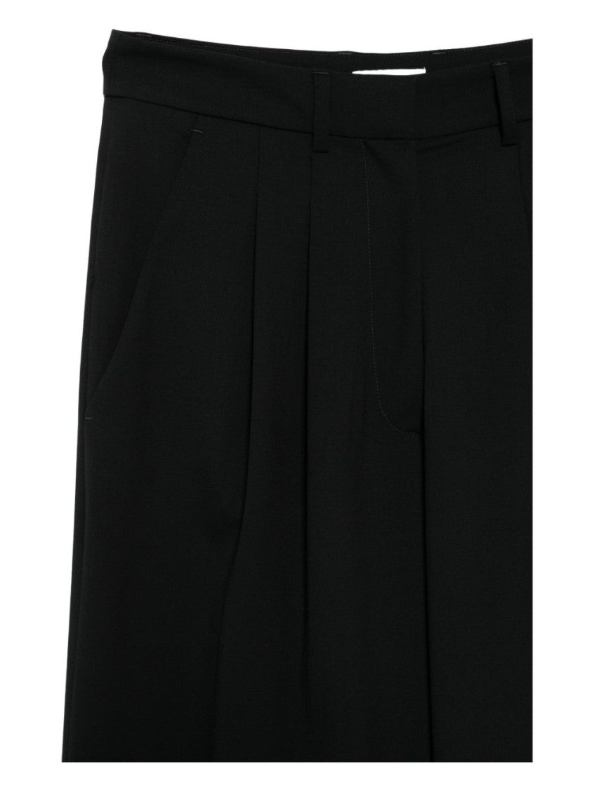 Pt Torino Cropped Wide-Leg Trousers With Clean Waistband