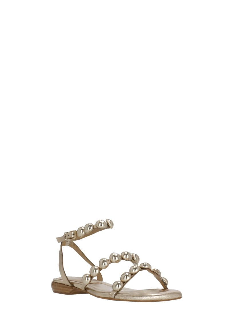 Ash Gold Regy Studded Leather Sandals