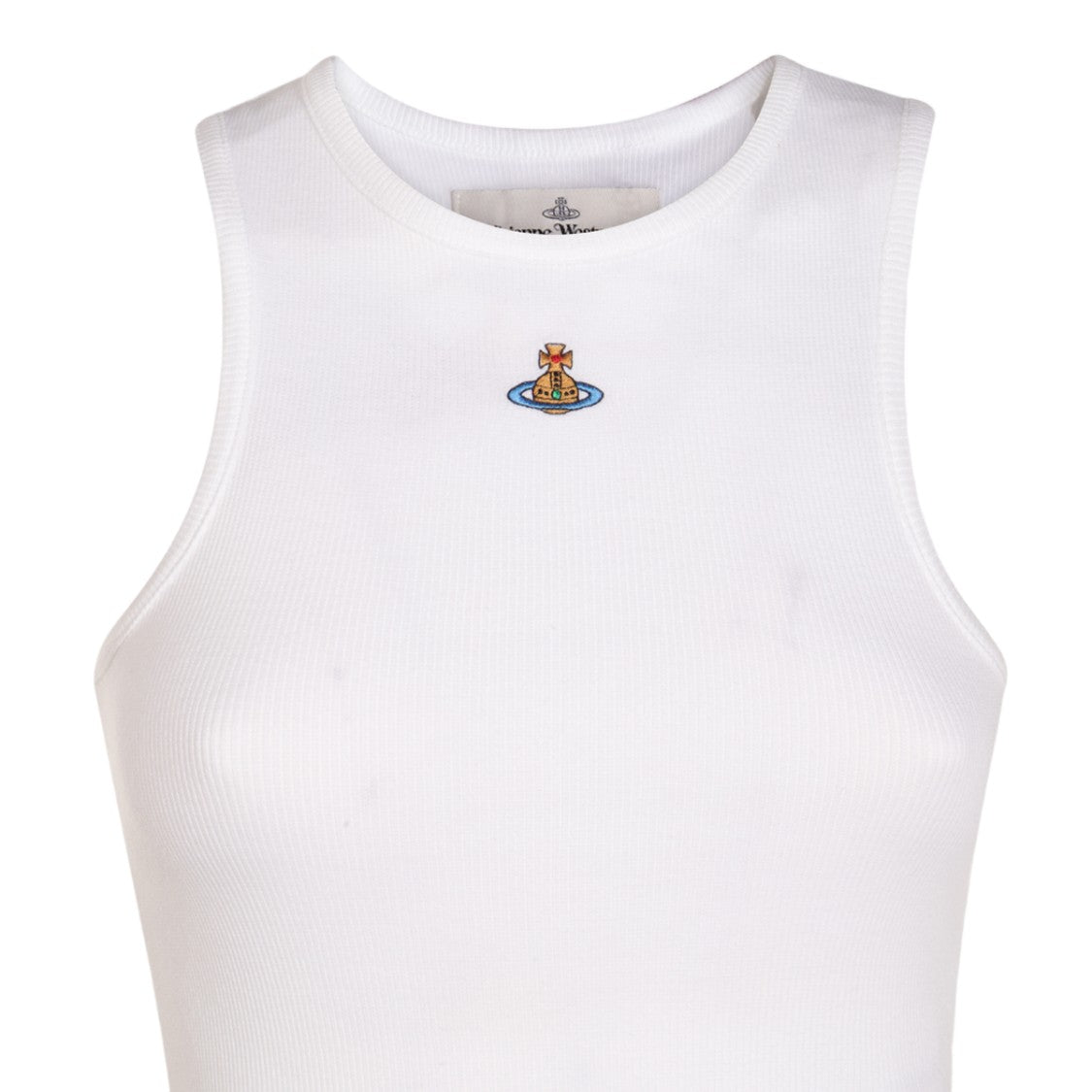 Vivienne Westwood Ribbed White Sleeveless Top