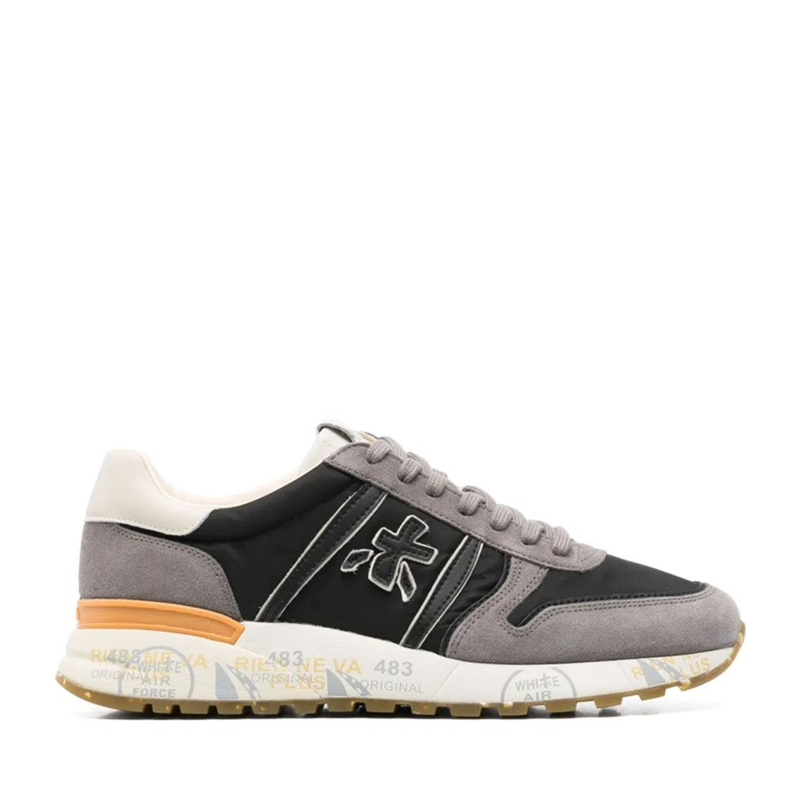 Premiata Multicolor Lander Nylon Suede Panels Sneakers