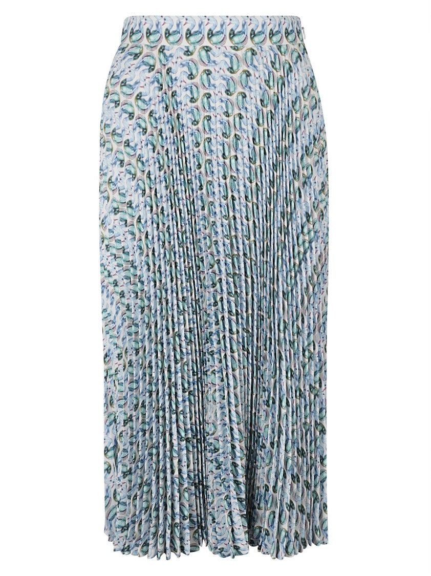 Tory Burch Pleated Skirt With Unique Pattern