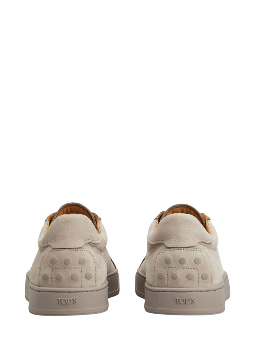 Tod's Smooth Leather Low-Top Sneakers With Unique Lacing System