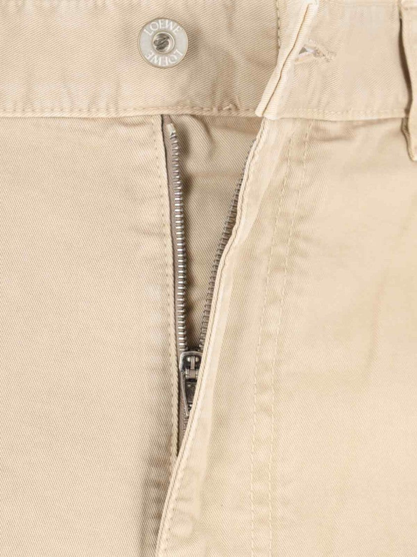 Loewe X Paula's Ibiza "Barrel" Wide Leg Trousers, In Beige Cotton