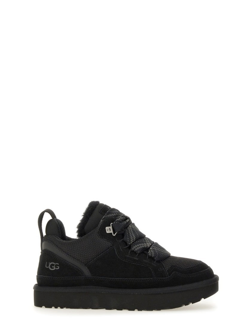 Ugg Low-Top Leather And Textile Sneakers With Rubber Sole