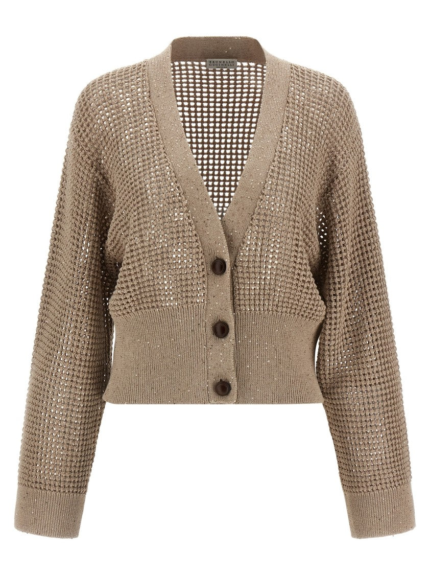 Brunello Cucinelli Cardrigan Sequin Mesh