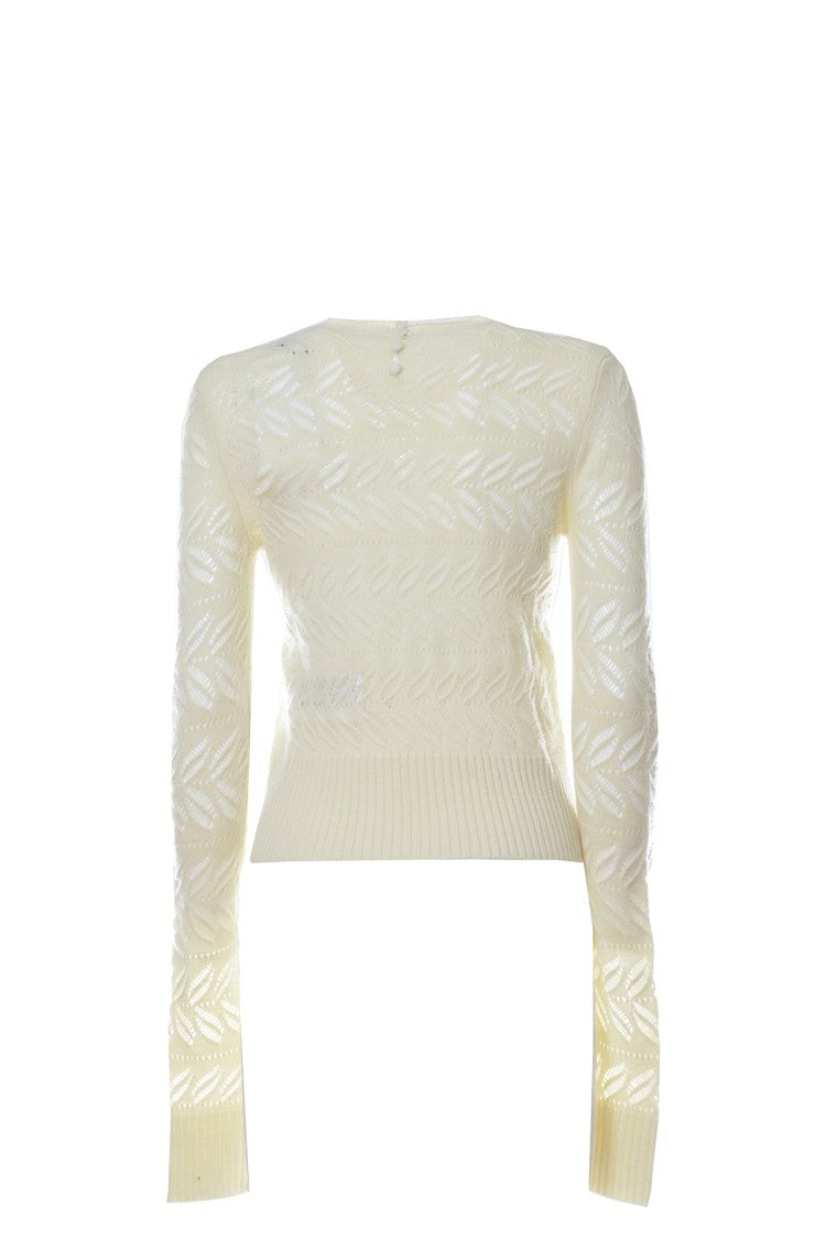 Sportmax Pullover Briose In Cashmere E Lana Avorio