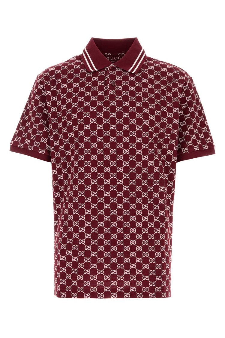 Gucci Embroidered Piquet Polo Shirt