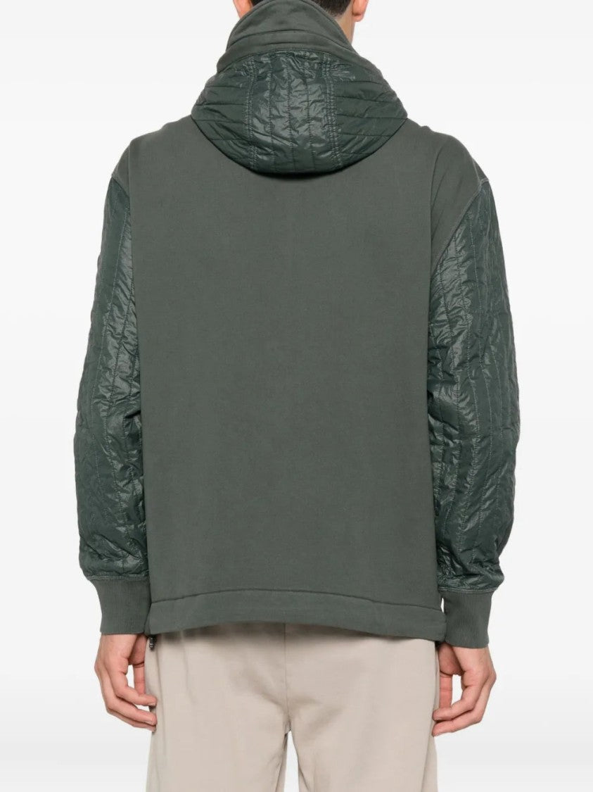 C.P. Company Hooded Quilted-Sleeve Zip-Up Jacket