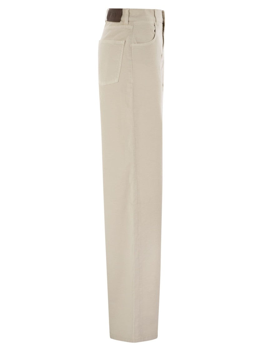 Fay 5-Pocket Trousers In Stretch Cotton Drill