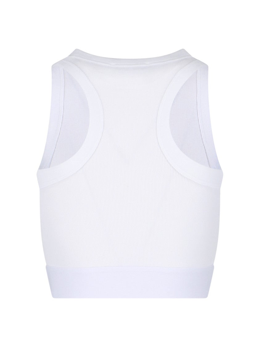 Givenchy White Cotton Logo Tank Top