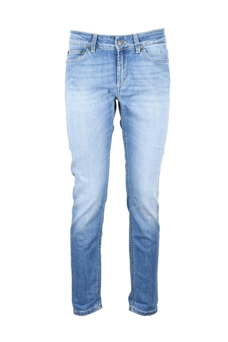 Dondup Blue Cotton Elastane Women's Monroe Skinny Jeans