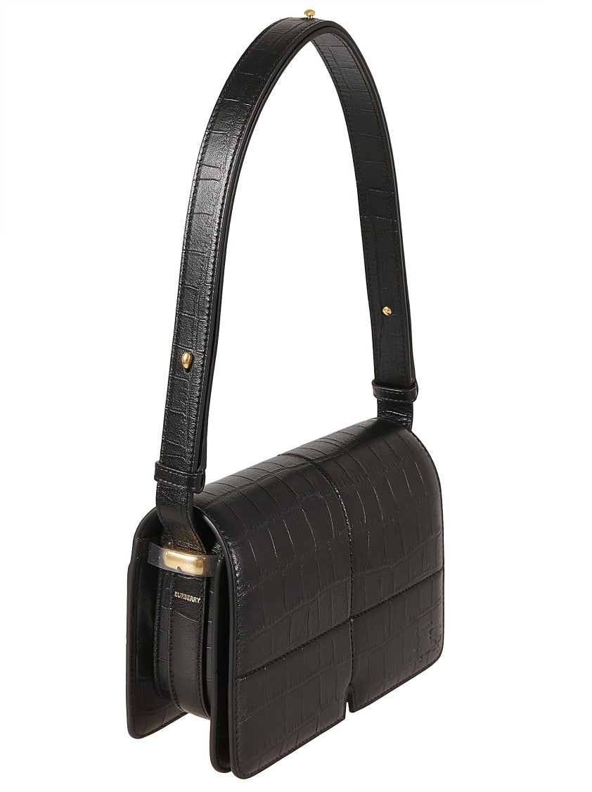 Burberry Textured Lamb Suede Shoulder Bag