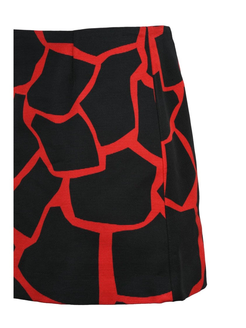 Dolce & Gabbana Low-Rise Abstract Pattern Miniskirt With Zip Closure