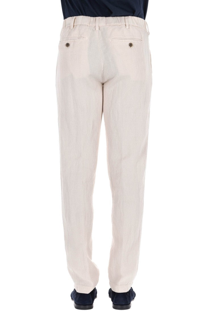 Myths Apollo Herringbone Cotton-Linen Trousers