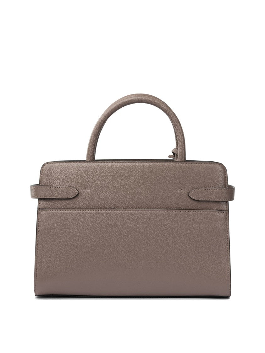 Le Tanneur Rectangular Grey Leather Handbag