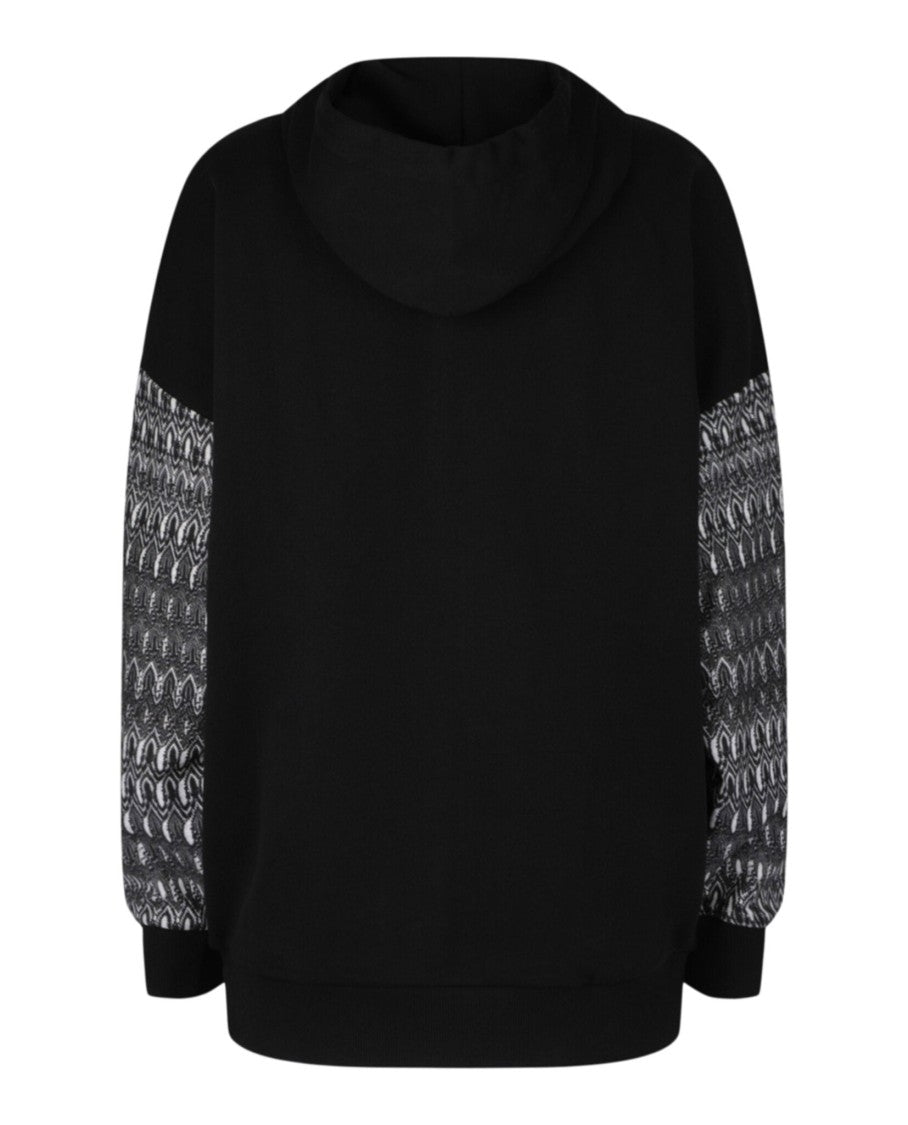 M Missoni Geometric Drop-Sleeve Zip-Up Hoodie