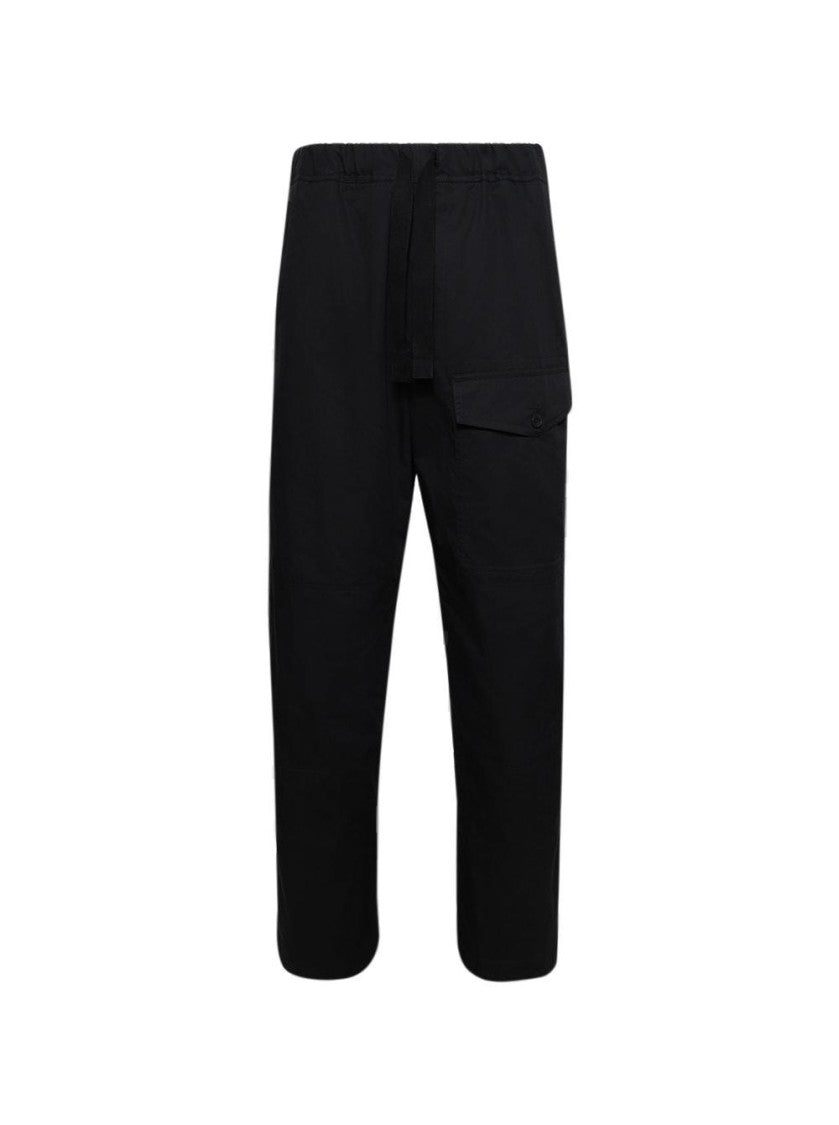 Dries Van Noten Relaxed Fit Black Pants With Panel Detailing