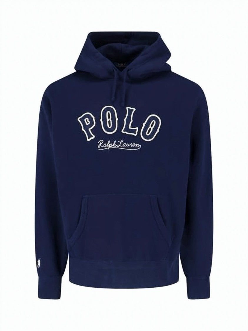 Polo Ralph Lauren Hooded Sweatshirt With Kangaroo Pocket And Script Detail