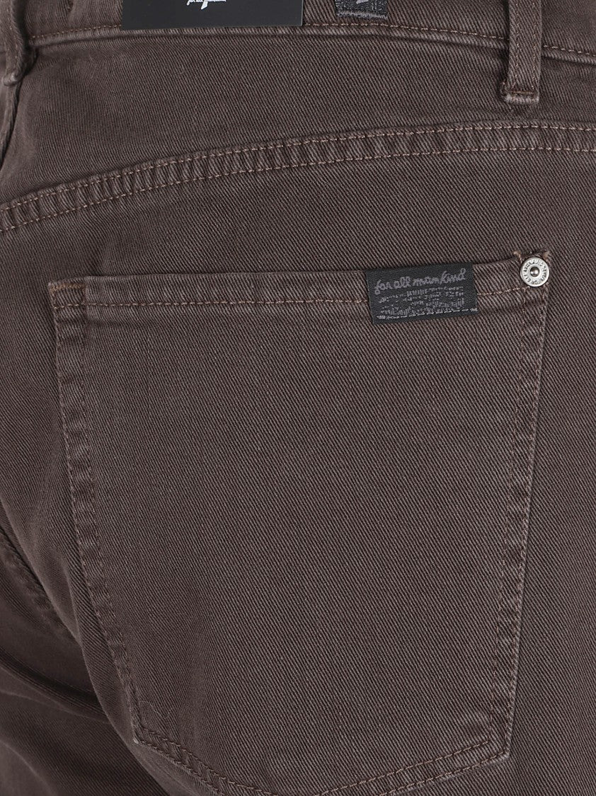 7 For All Mankind Straight-Leg Stretch Denim Jeans With Mid-Rise Fit