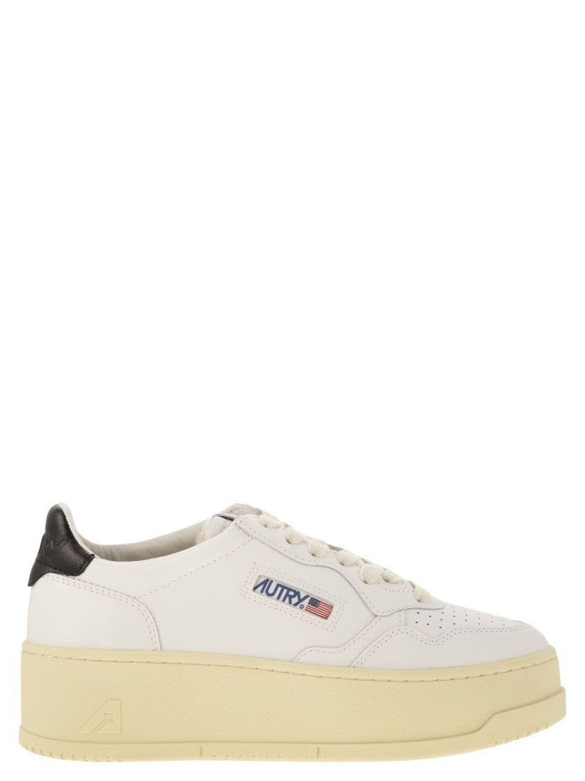 Autry Medalist Platform - Leather Trainers