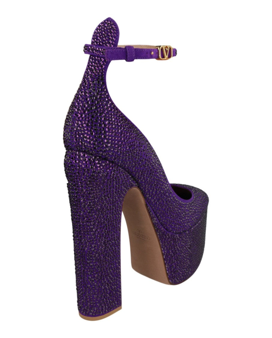 Valentino Tan-Go Crystal Embellished Platform Pumps
