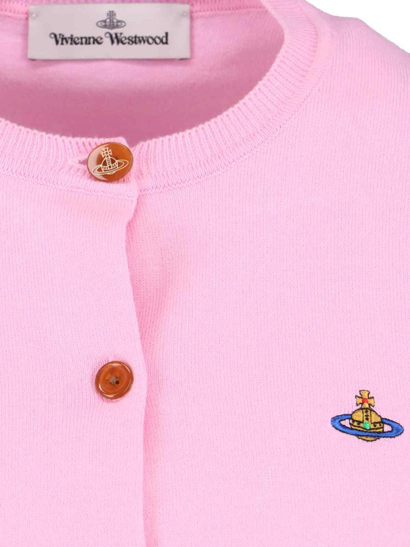 Vivienne Westwood "Bea" Cropped Cardigan Pink